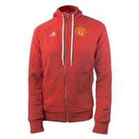 adidas manchester united fc official 201617 3 stripe hooded zip jacket ...