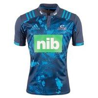 adidas Aukland Blues Territory Super Rugby 2017 Jersey - Mens - Mineral Blue