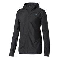 adidas response hooded wind jacket mens black