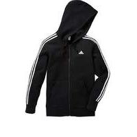 adidas essential 3stripe full zip hoodie