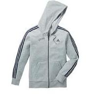 adidas Essential 3Stripe Full-Zip Hoodie