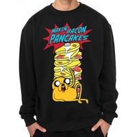 Adventure Time - Pancakes Men\'s XX-Large Crewneck Sweatshirt - Black