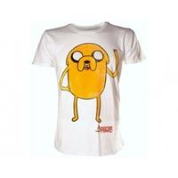 Adventure Time Jake Waving T-Shirt X-Large - White