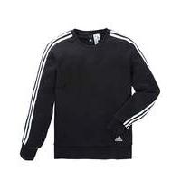 adidas 3 stripe crew neck sweat