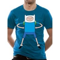 Adventure Time - Finn Body Men\'s Small T-Shirt - Blue