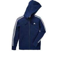 adidas Essential 3Stripe Full Zip Hoodie