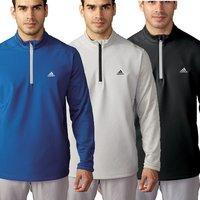 adidas climastorm hybrid heathered 14 zip tops