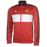 adidas manchester united three stripes track top mens