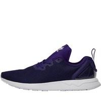 adidas originals zx flux adv asymmetrical trainers core purplecore bla ...