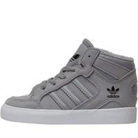 adidas Originals Infant Boys Hardcourt HI Trainers Aluminium/Aluminium/Black