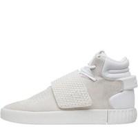 adidas originals junior boys tubular invader strap trainers whitewhite ...