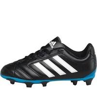 adidas Boys Goletto V FG Football Boots Core Black/White/Solar Blue