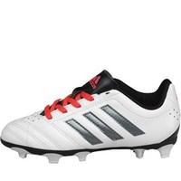 adidas Boys Goletto V FG Football Boots White/Night Metallic/Shock Red
