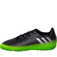 adidas Junior MESSI 16.3 TF Astro Football Boots Dark Grey/Silver Metallic/Solar Green