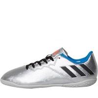 adidas Junior MESSI 16.4 IN Indoor Football Boots Silver Metallic/Core Black/Shock Blue