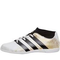 adidas Junior ACE 16.3 Primemesh IN Indoor Football Boots White/Core Black/Gold Metallic