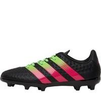 adidas junior ace 163 fg ag football boots core blacksolar greenshock  ...