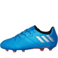 adidas junior messi 163 fg football boots shock bluemetallic silvercor ...