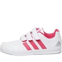 adidas Girls LK Trainer 7 CF Trainers White/Equipment Pink/Mid Grey