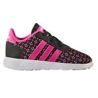 adidas Lite Racer Infant Trainers - Girls - Black/Shock Pink