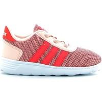 adidas aw4062 sport shoes kid pink girlss childrens trainers in pink