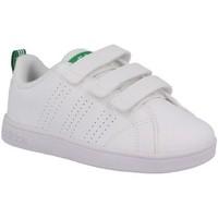 adidas vs advantage clean cmf c girlss childrens shoes trainers in whi ...