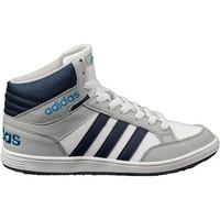 adidas hoops mid k girlss childrens shoes high top trainers in silver