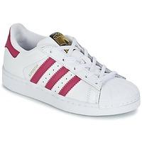 adidas superstar foundatio girlss childrens shoes trainers in white