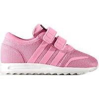 adidas ba7092 sport shoes kid pink girlss childrens trainers in pink