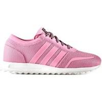 adidas ba7086 sport shoes kid pink girlss childrens trainers in pink