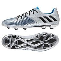 adidas Messi 16.2 Firm Ground Football Boots - Silver Metallic/Core Bl, Black