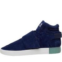 adidas Originals Mens Tubular Invader Strap Trainers Dark Blue/Aqua