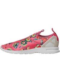 adidas Originals Womens ZX Flux ADV Smooth Slip-On Trainers Ray Pink/Off White/Ray Pink