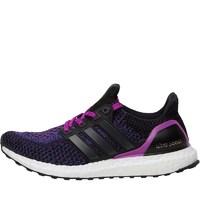 adidas Womens Ultra Boost Neutral Running Shoes Core Black/Core Black/Shock Purple