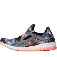 adidas womens pure boost x neutral running shoes core blacksun glowcor ...