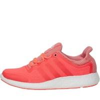 adidas womens pure boost chill neutral running shoes flash redpinkwhit ...