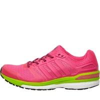 adidas Womens Supernova Sequence Boost 8 Stability Running Shoes Shock Pink/Shock Pink/Semi Solar Slime