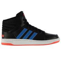 adidas hoops mid leather trainers mens