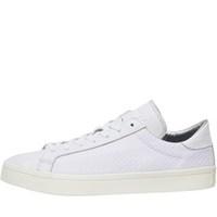 adidas Originals Mens Court Vantage Trainers White/Silver Metallic/Black