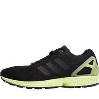 adidas originals mens zx flux trainers core blacksemi fresh yellow