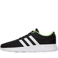 adidas Neo Mens Lite Racer Engineered Trainers Core Black/White/Solar Green