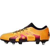 adidas Mens X 15+ Primeknit SG Football Boots Solar Gold/Shock Pink/Core Black