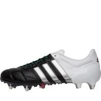 adidas Mens ACE 15.1 SG Leather Football Boots Core Black/Matte Silver/White