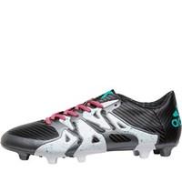 adidas Mens X 15.3 FG / AG Football Boots Core Black/Shock Mint/White