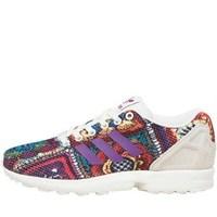adidas Originals Womens ZX Flux X The Farm Company Trainers Off White/Off White/Mid Grey