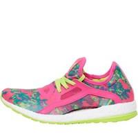 adidas Womens Pure Boost X Neutral Running Shoes Shock Pink/Shock Pink/Semi Solar Slime