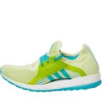 adidas Womens Pure Boost X Climachill Neutral Running Shoes Halo/Shock Green/Semi Solar Slime