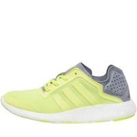 adidas Womens Pure Boost Neutral Running Shoes Frozen Yellow/Grey/White