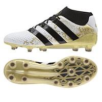 adidas Ace 16.1 PrimeKnit Firm Ground Football Boots - White/Core Blac, Black