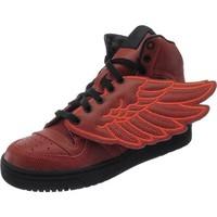 adidas js wings bball mens shoes high top trainers in red